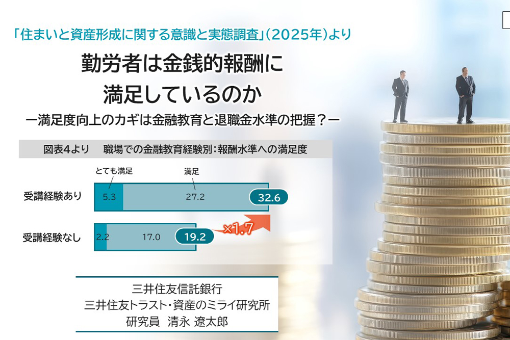 勤労者は金銭的報酬に満足しているのか<br>−満足度向上のカギは金融教育と退職金水準の把握？−